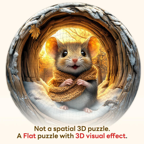 3D Jigsaw Puzzle 1000 Piece Round for Adults, Immersive Visual Challenge,  Gift Choice 1
