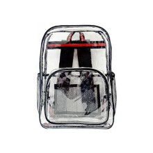Two-Piece Suit Portable Multifunctional Bag Unisex Waterproof Backpack Transparent Backpack. Black-Red and Black