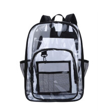 Unisex Waterproof Backpack Transparent Teenagers Large Capacity Backpacks 3-Piece Suit Portable Multifunctional Bag,C