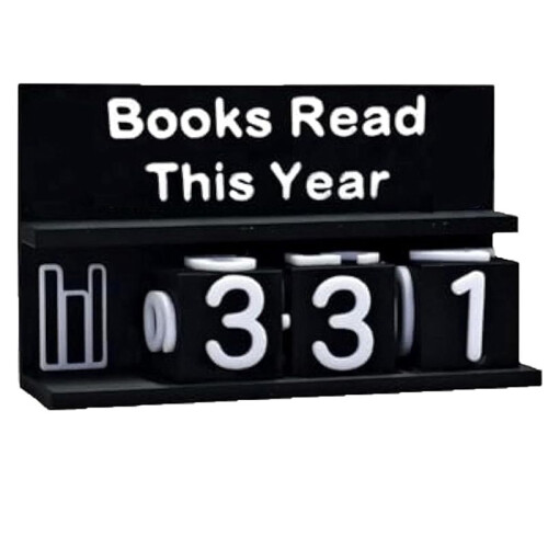 Bookshelf Decor Book Read This Year Counter, 3d Challenge Reading Tracker, Reading Challenge Gift, Number-Blocks Sign A