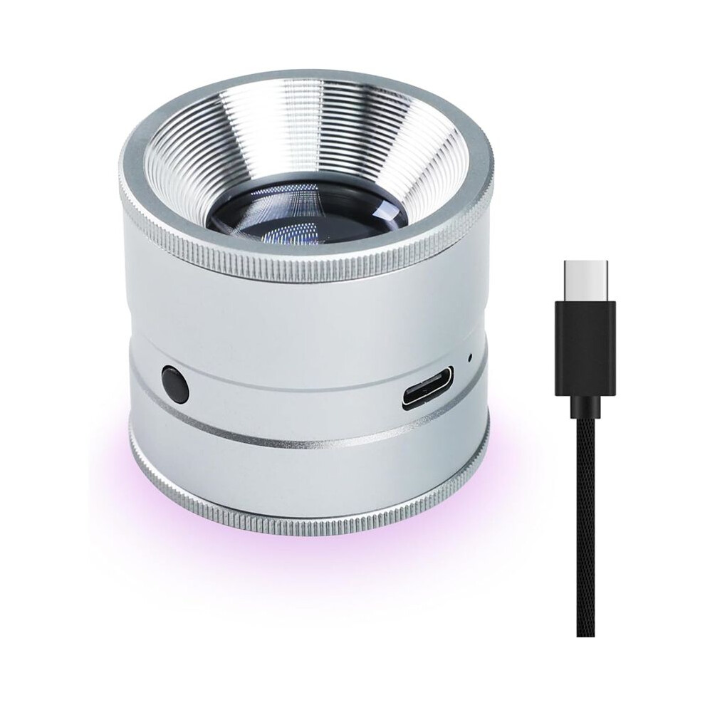 Jewelry Loupe 10X with LED, Rechargeable Jewelers Loupe, LED Scale Loupe 10X with Adjustable Focus, for Jewelry,Watches
