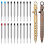 2Pack Bolt Action Pen Set, Hexagonal Solid Brass Pocket Pen with 20 Ballpoint Refills B 1