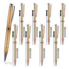 8pcs 7mm Trimline Twist Pen Slimline Twist Pen Kit with Replacement Lathe Turning Supplies for Wood Turning Crafts D