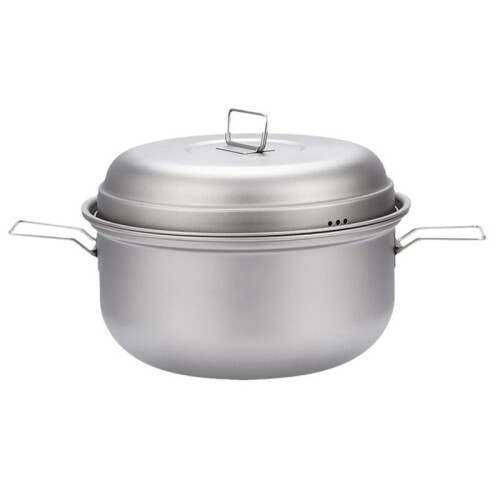 Titanium Camping Soeppanset Buiten Lichte Stoomboot met Stoomcompartiment