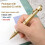 2Pack Bolt Action Pen Set, Hexagonal Solid Brass Pocket Pen with 20 Ballpoint Refills A 4