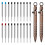 2Pack Bolt Action Pen Set, Hexagonal Solid Brass Pocket Pen with 20 Ballpoint Refills E 1