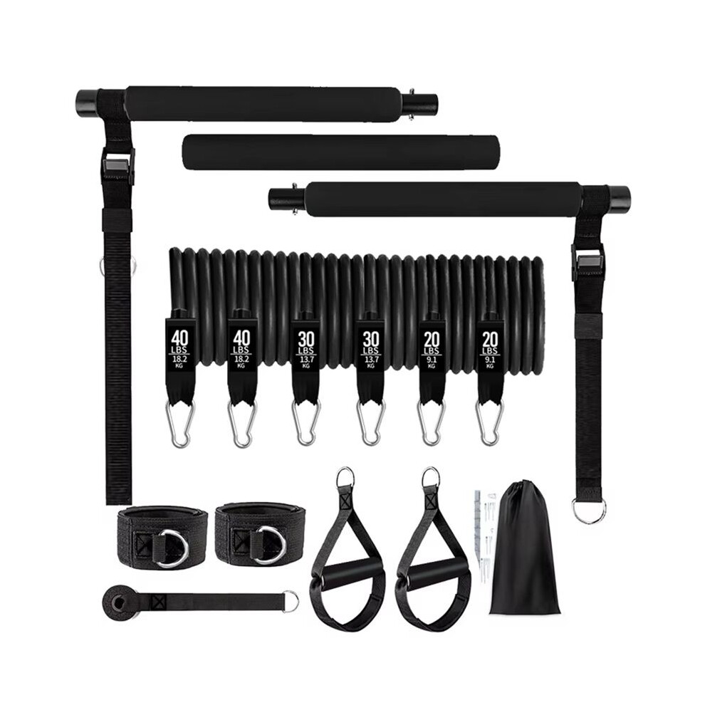 Photos - TRX & CrossFit 180lb Fitness Resistance Kit Full Body Workout Portable TPE Resistance Band Yoga Pilates Home Gym Fitness Set Black