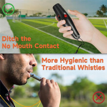 3 Pack Electronic Whistle No-Blow Whistles Emergency Whistle for Coaches, Referees, Teachers, Emergency Use