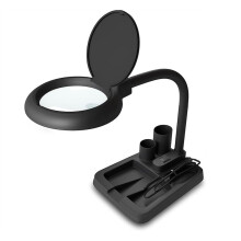 5/10 Times Magnifier LED Desktop Magnifying Glass Lamps for Craftsmen Jewelers EU Plug