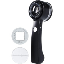 Loupe de Bijoutier Grossissante avec Échelle, Loupe de Bijouterie Rechargeable 10X avec Lentille Optique à Lumière UV et LED.