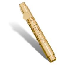 EDC-Brass Pocket Pen, Small Short & Compact Fancy Vintage Ballpoint Pen for Travel, Gift Pen with 4 Refills Set 6