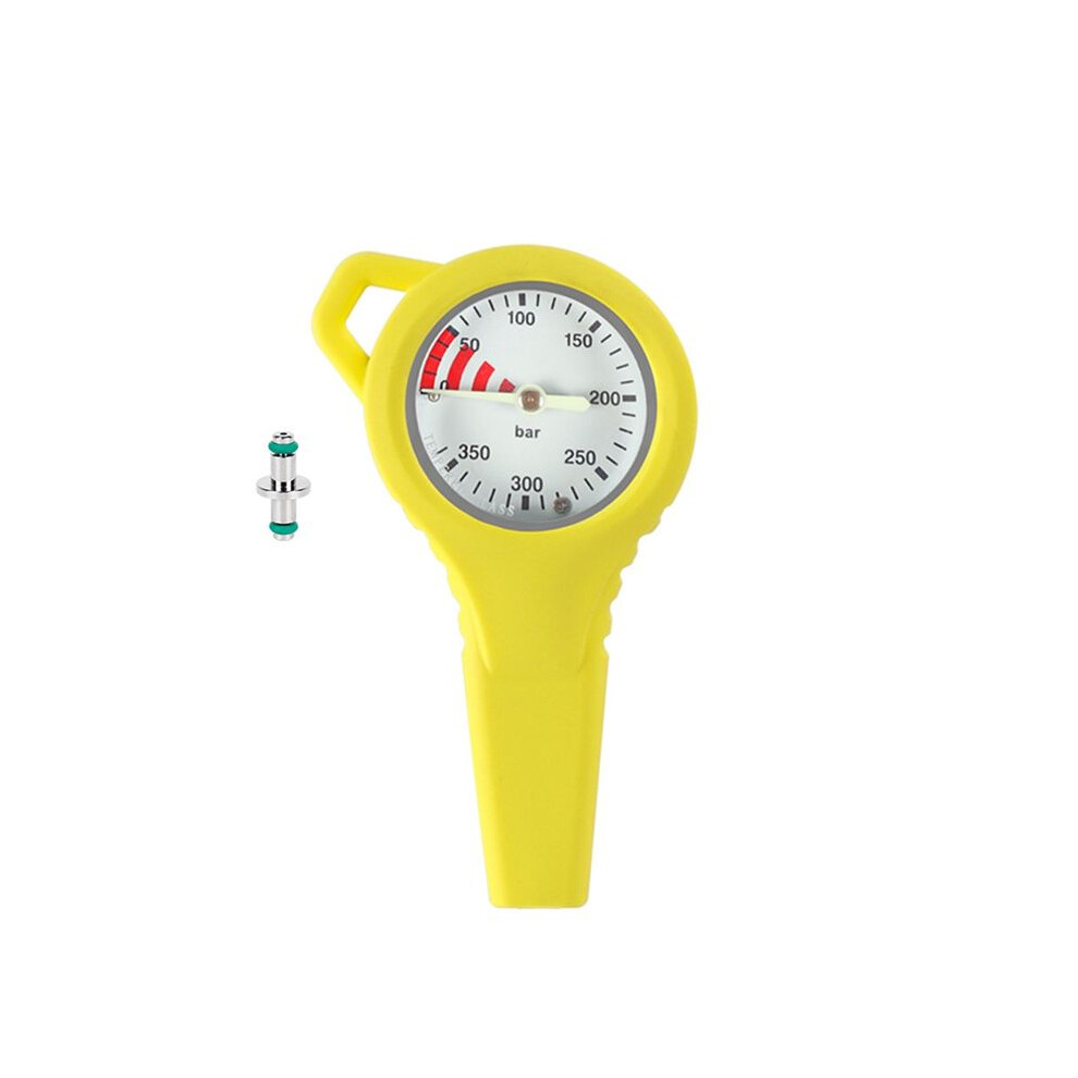 Photos - Diving Accessory Scuba Diving Residual Pressure Gauge with 360 Degree Rotation and Luminous Dial for Pressure Gauge Yellow