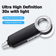 Loupe de Bijoutier Grossissante avec Échelle, Loupe Rechargeable 10X pour Bijoux, Pièces de Monnaie, Timbres, Montres et Antiquités.