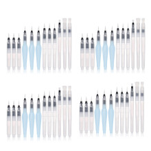 Ensemble de Stylos Pinceaux Aquarelle, Paquet de 48 Stylos Pinceaux À Eau Pinceaux de Peinture Aqua Rechargeables Stylos