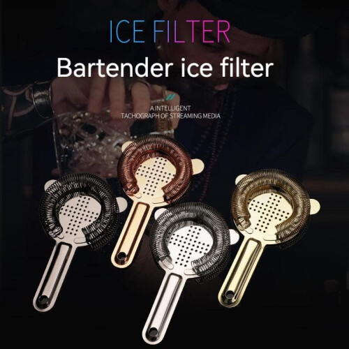 Cocktail Strainer Stainless Steel Hawthorne Bar Tool with Removable Spring and Precise Pour Control 1