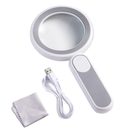 Handheld Magnifying Glass,21 LED Magnifier-3 Light Modes for Seniors Reading,Coins 2
