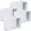 12 Pieces Blind Brackets 2 Inch Low Profile Box Mounting Bracket for Headrail (White) 1