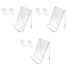 9 Pcs Acrylic Book Stand,Clear Acrylic Display Stand, Clear Holder for Displaying Pictures,Jewelry, 100X115X130mm