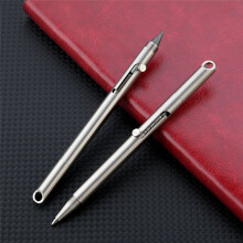 Stylo à en Acier Inoxydable, Stylo Signature 2 en 1 en Métal, Crayon Sans Taille-Crayon, Porte-Clés Portable, Stylo de Poche de .