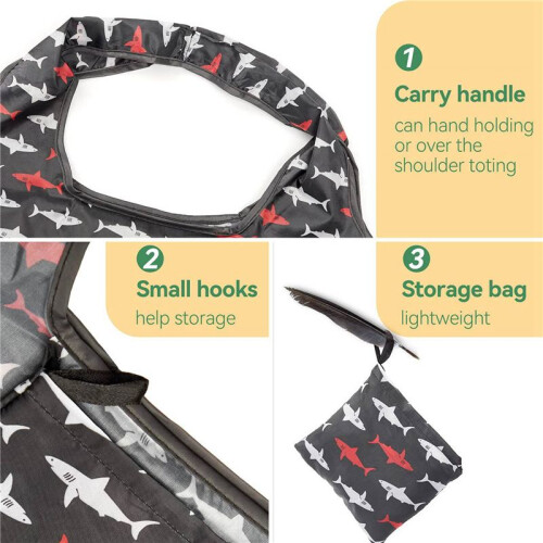 Grocery Bags Reusable Foldable 30 Pack Shopping Tote 50LBS Extra Large Ripstop Pattern Machine Washable Storage 2