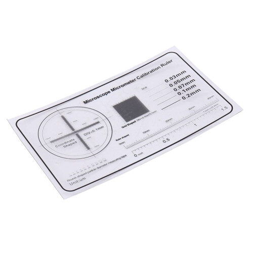 2X Microscope Correction Ruler Optical Correction Sheet Precision Instrument Detection Film Calibration Plate,B 2