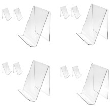 12 Pcs Acrylic Book Stand,Clear Acrylic Display Stand, Clear Holder for Displaying Pictures,Jewelry Stand 100X115X130mm