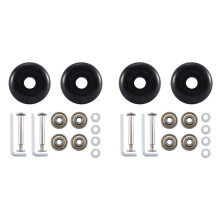 50 x 22 mm Set of 4 Luggage Suitcase Replacement Wheels, PU Swivel Caster Wheels Carbon Steel Bearings Repair Kits