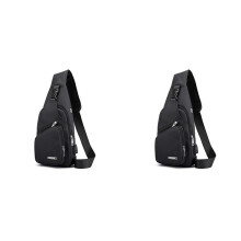 2X Sling Shoulder Bag Crossbody Bicycle Bag for Men Women Waterproof Hiking Daypack Multipurpose Body Chest Bag