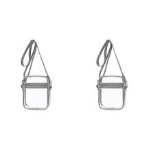 2X Clear Bag Stadium Approved, Clear Purse with Adjustable Shoulder Strap for Sports Outdoor,Grey