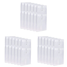 36 Pack Clear Plastic Envelopes Envelopes Expandable Files Document Folders with Button & String Tie Closure A4