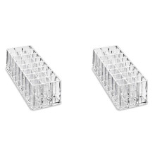 2X Organizer Acrylic Travel Perfume Holder Beauty Scent Holder 24 Space Clear Tall Organization Container Storage
