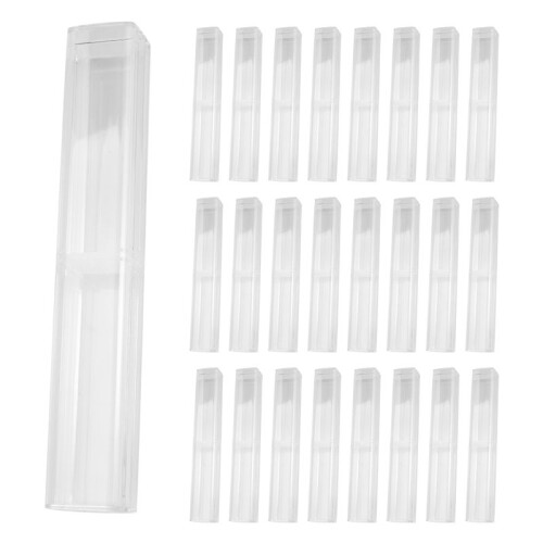 100Pcs Clear Pen Case Gift Empty School Office Collection Set Pen Container Storage for Father'S Day 'S Day 1