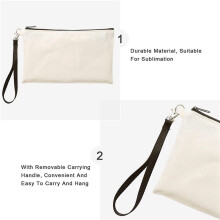 20Pcs Sublimation Blank Pen Case Blank DIY Bags Canvas Pencil Case Canvas Makeup Bag Cosmetic Bags Pencil Case