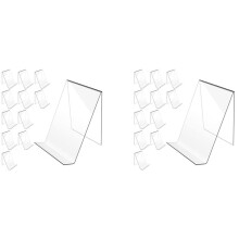 24 Pack Acrylic Book Stand,Clear Book Display Easel,Acrylic Book Stand Holder for Displaying Comic Books Albums