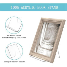 24 Pack Acrylic Book Stand,Clear Book Display Easel,Acrylic Book Stand Holder for Displaying Comic Books Albums