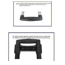2X Telescopic Suitcase Luggage Bag Parts Trolley Suitcases Replacement Telescopic Rods Luggage Handle Repair Part Long