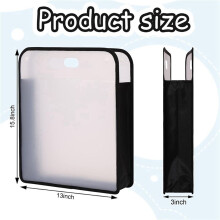 8Pcs Scrapbook Paper Storage,Paper Storage Organizer Transparent Scrapbook for 12X12 Paper,Scrapbook,Photos,Crafts Black