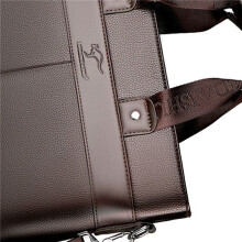 2X LINGZHIDAISHU Business Men'S Briefcase High-Quality Handbag Leather Men'S Laptop Bag Messenger Bag Men Brown