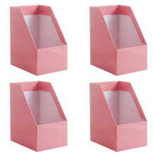 4X Paper Magazine Rack Bookend Large Book Stand File Holder Foldable Documents Organizer Office Storage Rack
