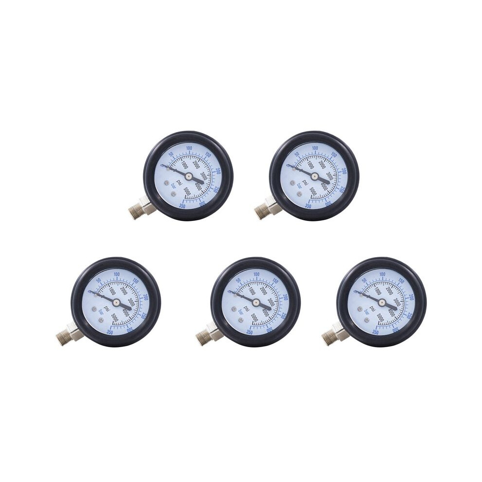 5X Pcp Scuba Diving Air Vertical Manometer For Fill Station Double-Range 350Bar High Pressure Gauge 1/8Npt 4713733248552
