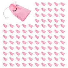 150 StüCke Wimpern Nachsorgebeutel Kunststoff Schminke Taschen Kulturbeutel Schminke Tasche Kosmetikreise mit Kordelzug Rosa,M