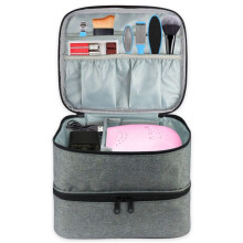 2X Nagellack-Aufbewahrungstasche Aus Nylon, Tragbarer GroßEr Handtaschen-Organizer für Kosmetik