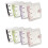 8 Pack  Transparent 3 Ring Binder Covers with Grid Inner Page and 24 Pcs Binder Pockets(3 Pcs/Set) 1