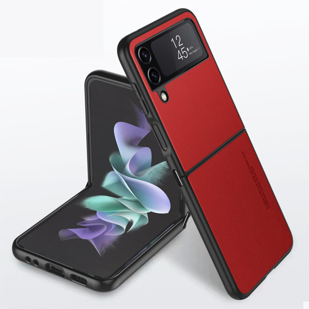 Leather Case Shockproof Slim Tpu Protective Cover Precise Fit For Samsung Galaxy Z Flip 6 Red 9073542364078
