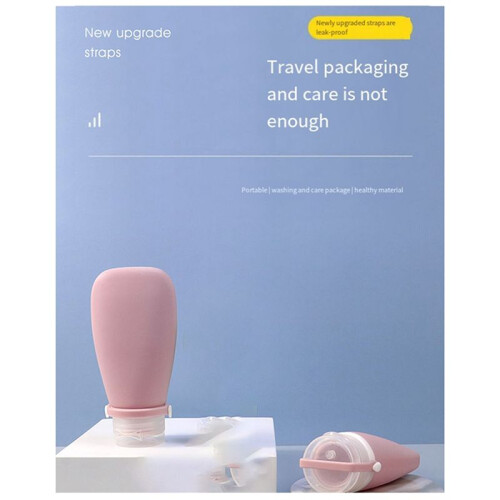 90ml Travel Silicone Refill Bottle, Shower Gel, Shampoo Refill Bottle, Squeeze Refill Empty Bottle 1
