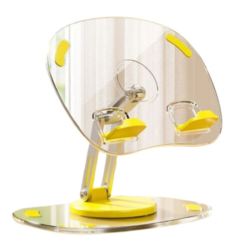 Tablet Bracket Holder Adjustable Folding Stand Transparent Acrylic Tablet Desktop Support Yellow 1