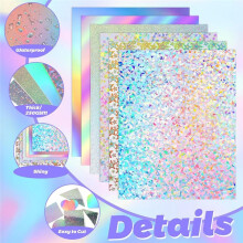 120 Vellen Holografisch Karton 8,5 X 11, 250 G/M² Metallic Karton Glitter Glanzend Iriserend Spiegelpapier