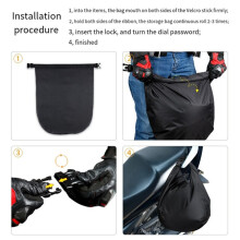 Motorbike Helmet Bag Waterproof Combination Lock Anti-Theft Luggage Storage Bag Portable Travel Equipments Bag
