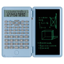 Calculatrices Scientifiques, éCran LCD à 12 Chiffres avec Tablette D'éCriture EffaçAble Pliable pour RéUnion Scolaire à Domicile et éTude B