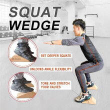 2 STUKS Kurk Squat Wedge Block Antislip Squat Ramp, Squat Platform voor Hiel Verhoogde Squats en Kalf Verhoogt, Slant Board